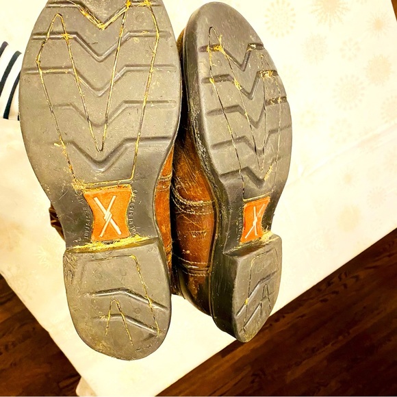 Barbed Wire Western Work Boots Slip Oil Resistant Square toe Men’s 10         WG - Picture 8 of 9